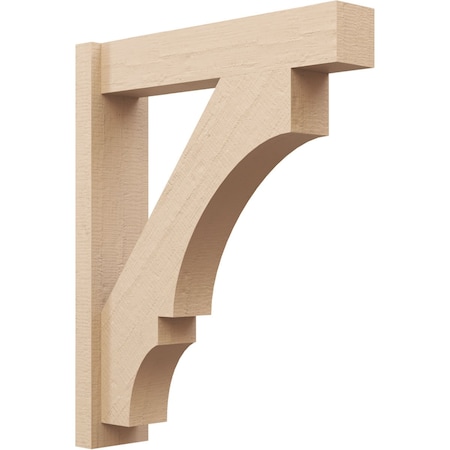 Ekena Millwork 6-in W x 26-in D x 32-in H Balboa Block Rough Cedar Woodgrain TimberThane Outlooker, Primed Tan OUTUR060X26X32BOA44RCPR